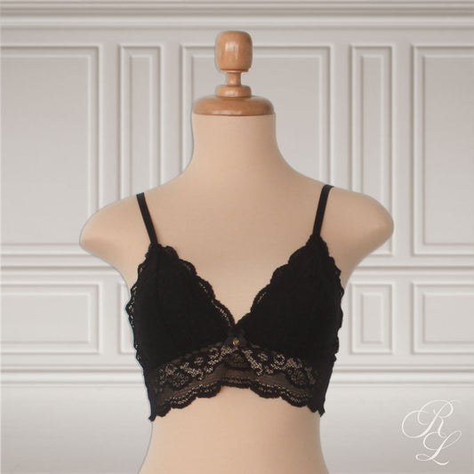 Bralette de Encaje - Negro