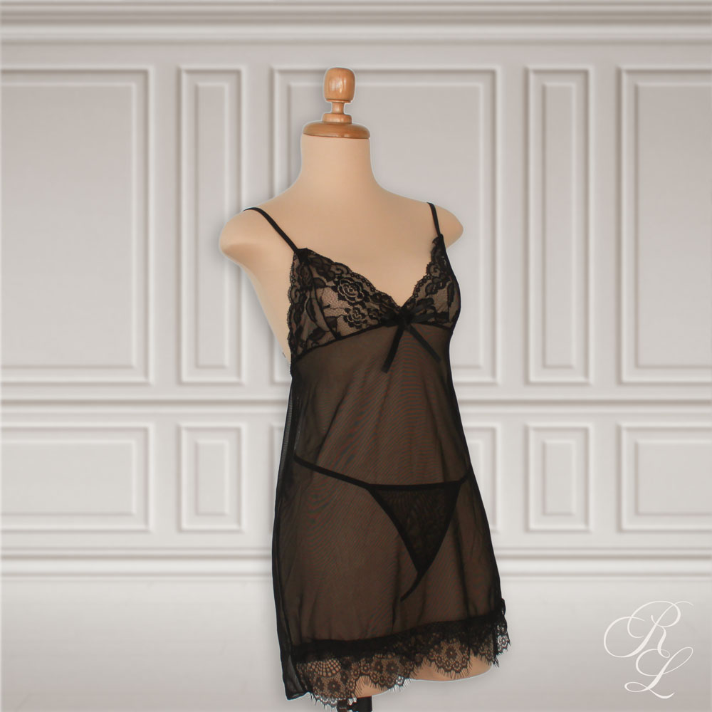 Babydoll con Bata de Tul Luna