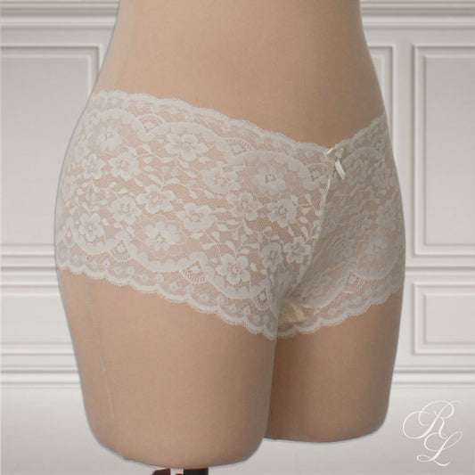 Bóxer Cachetero de Encaje - Perla