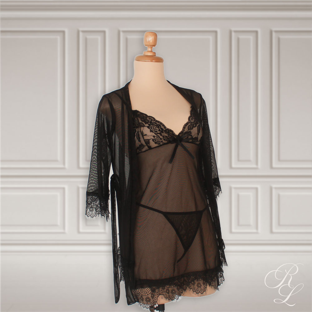 Babydoll con Bata de Tul Luna