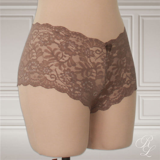 Bóxer Cachetero de Encaje - Arena