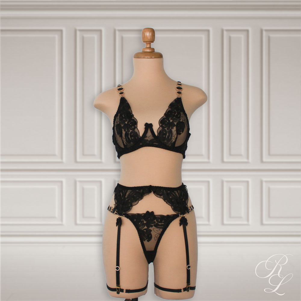 Set de Lencería con Sujetadores Marie - Negro