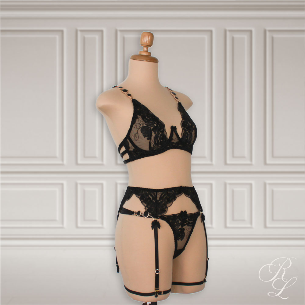 Set de Lencería con Sujetadores Marie - Negro