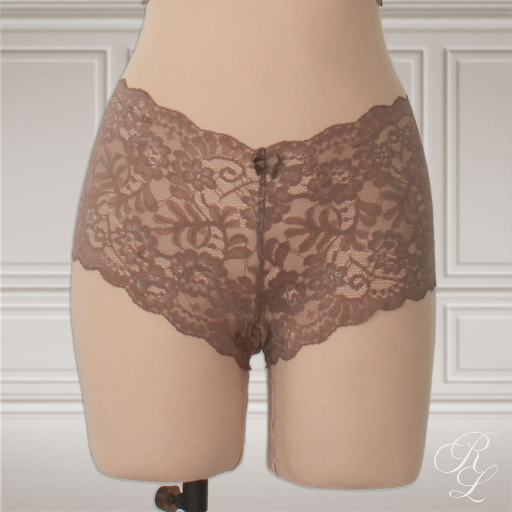 Bóxer Cachetero de Encaje - Arena