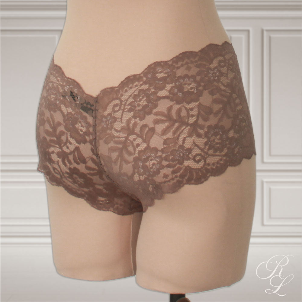 Bóxer Cachetero de Encaje - Arena