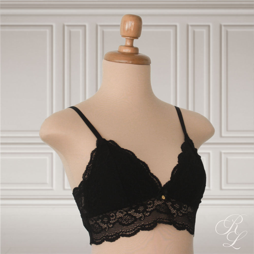 Set Bralette & Hilo - Negro