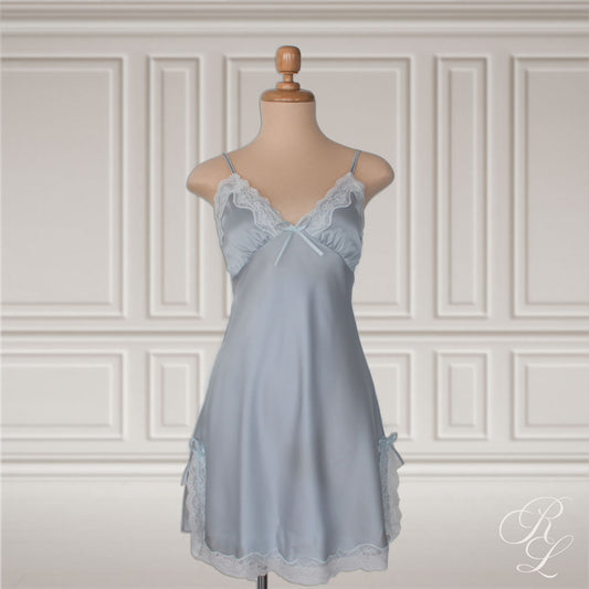 Pijama Satinada Mia - Celeste