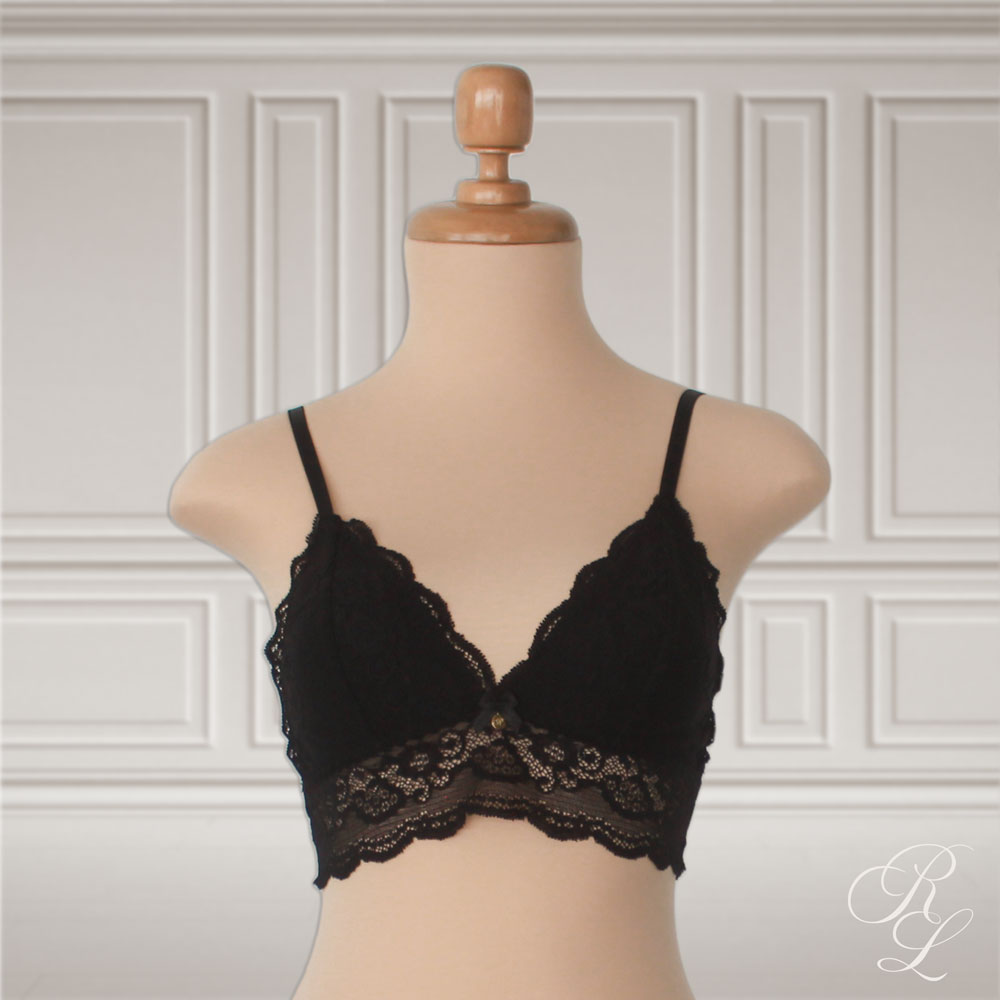 Bralette de Encaje - Negro