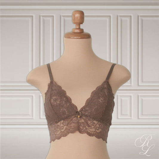 Bralette de Encaje - Arena