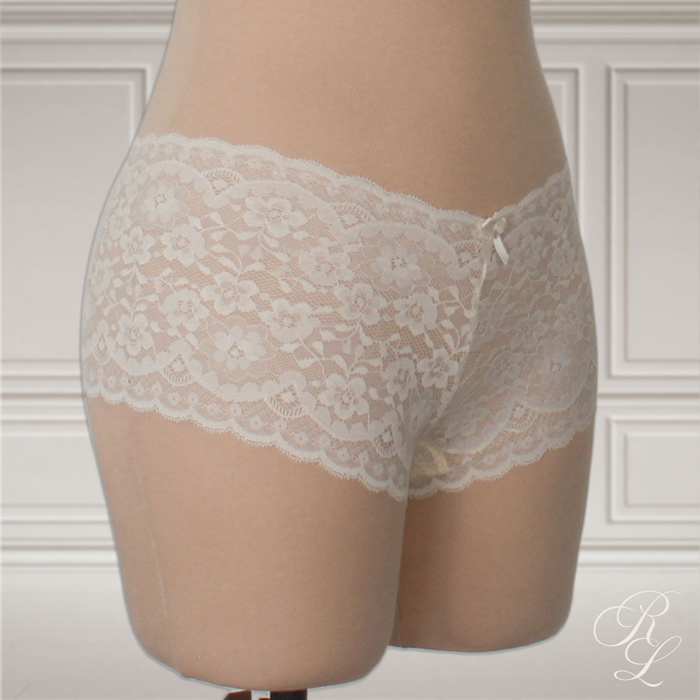 Bóxer Cachetero de Encaje - Perla