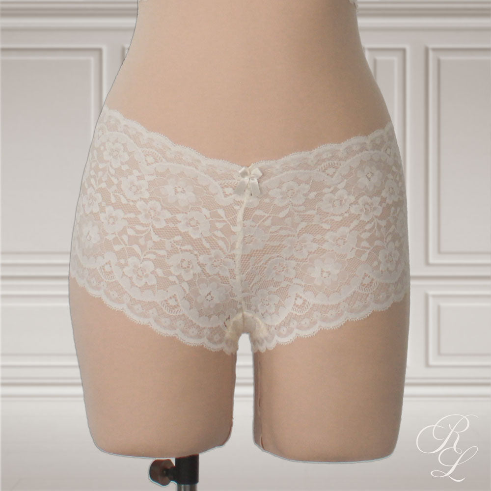 Bóxer Cachetero de Encaje - Perla