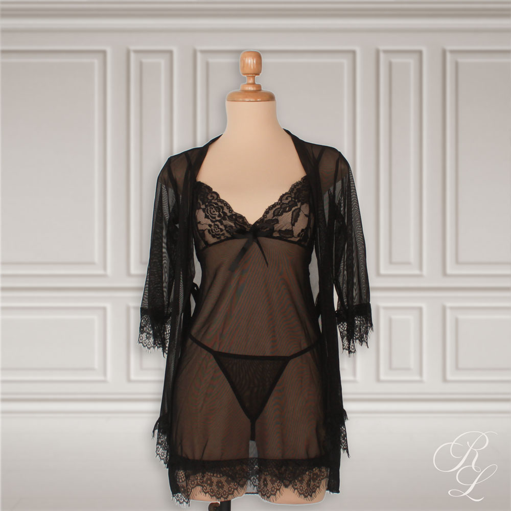 Babydoll con Bata de Tul Luna