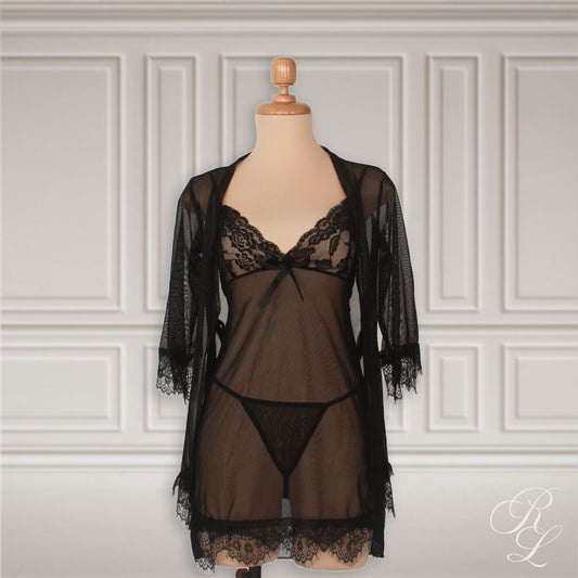 Babydoll con Bata de Tul Luna