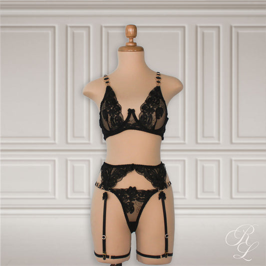 Set de Lencería con Sujetadores Marie - Negro