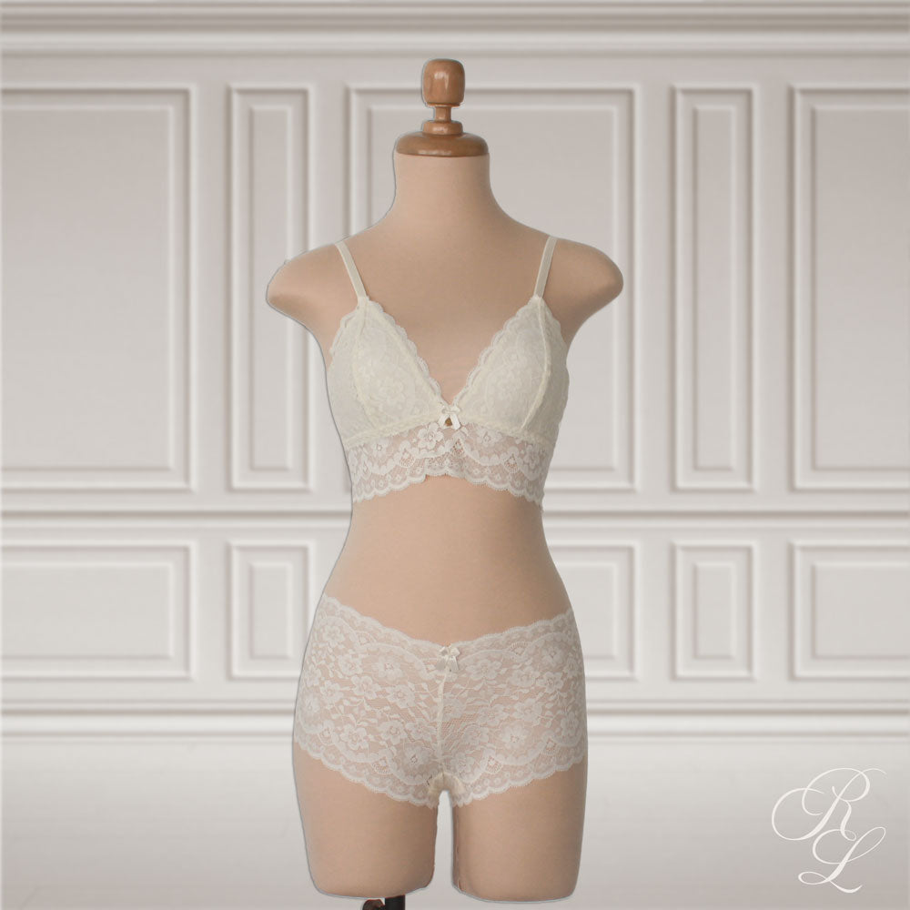 Set Bralette & Bóxer Cachetero - Perla