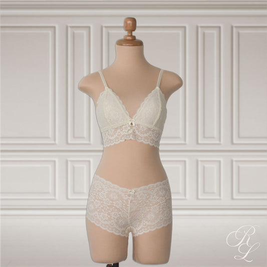 Set Bralette & Bóxer Cachetero - Perla